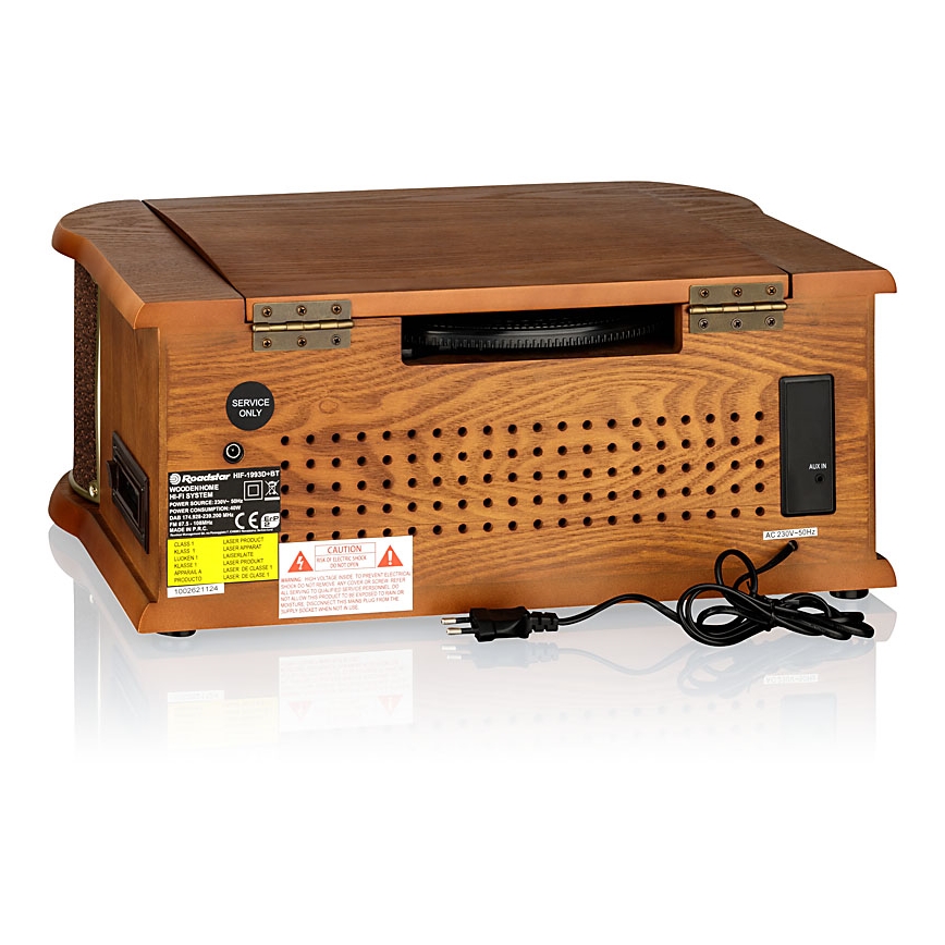 Roadstar HIF-1993D+BT - Hi-Fi sa DAB/DAB+, gramofonom, CD-plejerom i kasetofonom, 80W/230V + daljinsko upravljanje