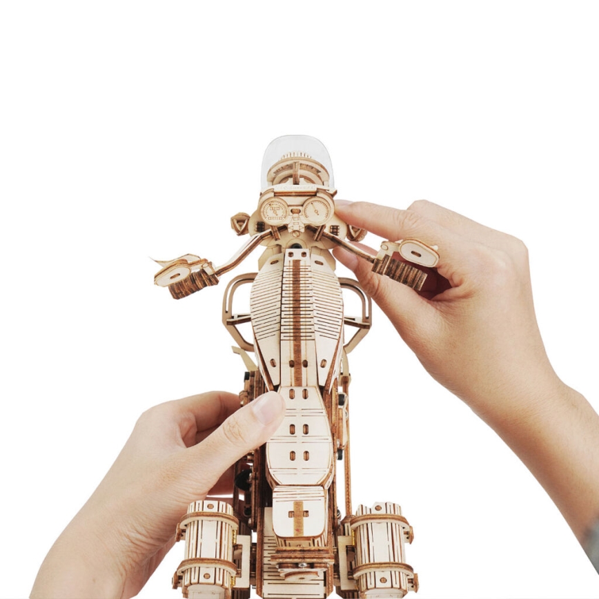 RoboTime - 3D drvena mehanička slagalica cruiser motocikl