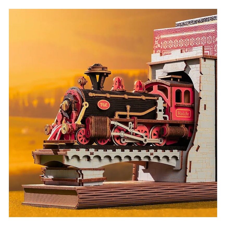 RoboTime - 3D slagalica Držač za knjige Istorijski parni voz