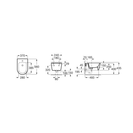 Roca A357525000 - Zidni bide INSPIRA keramika/bela