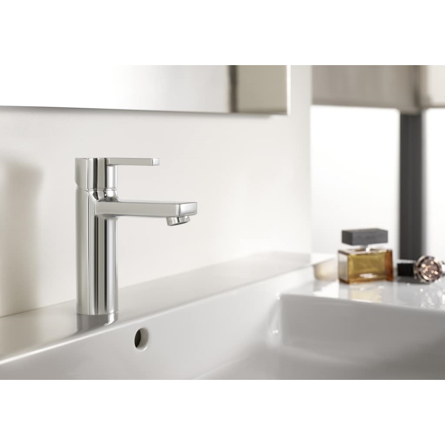 Roca A5A3296C00 - Baterija za umivaonik + automatski čep NAIA 16,7 cm sjajni hrom