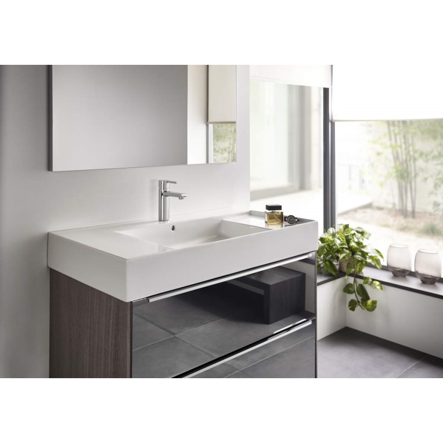 Roca A5A3296C00 - Baterija za umivaonik + automatski čep NAIA 16,7 cm sjajni hrom