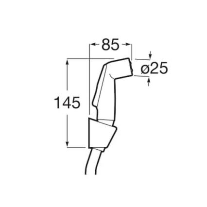 Roca A5B9130C00 - Tuš za bide BE-FRESH sjajni hrom