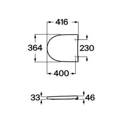 Roca A8012AC00B - WC daska SoftClose prigušiva MERIDIAN supralit/bela