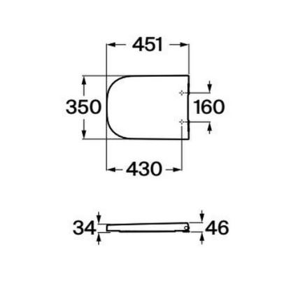 Roca A80147200B - WC daska SoftClose prigušiva GAP supralit/bela