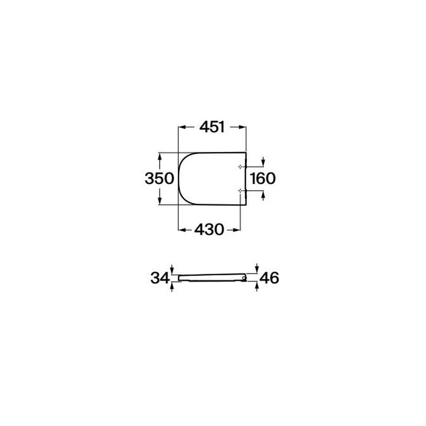 Roca A80147200B - WC daska SoftClose prigušiva GAP supralit/bela