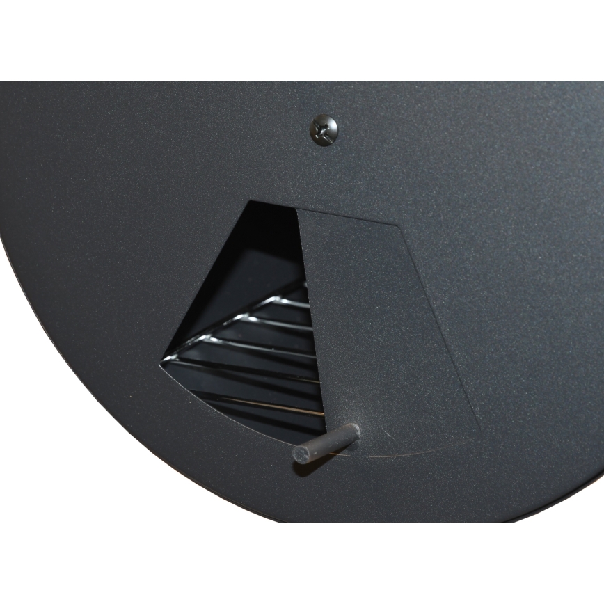 Roštilj na drveni ugalj sa dimnicom crna/drvo