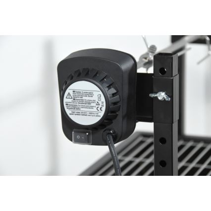 Roštilj na drveni ugalj sa motorom 4W/230V, crne boje