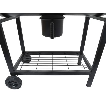 Roštilj na drveni ugalj — crni/drvo