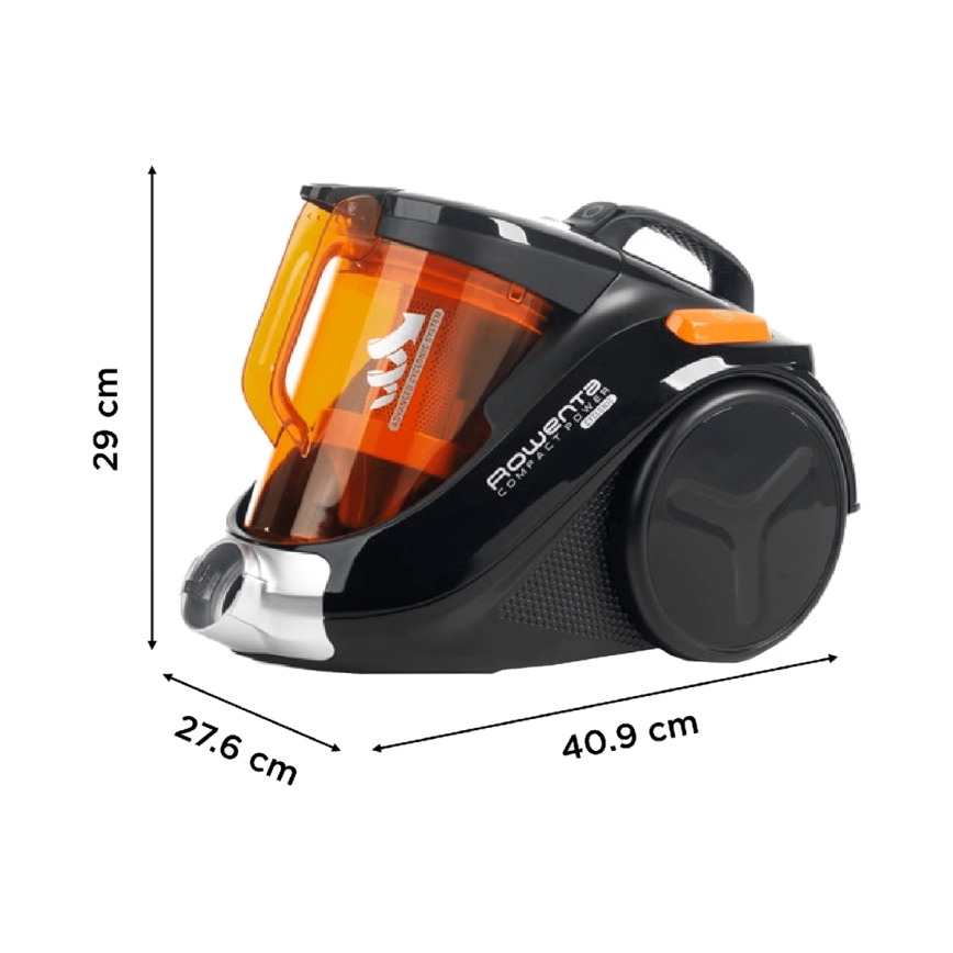 Rowenta - Bezvrećni usisivač COMPACT POWER 1,5 l 750 W/230 V crna/narandžasta