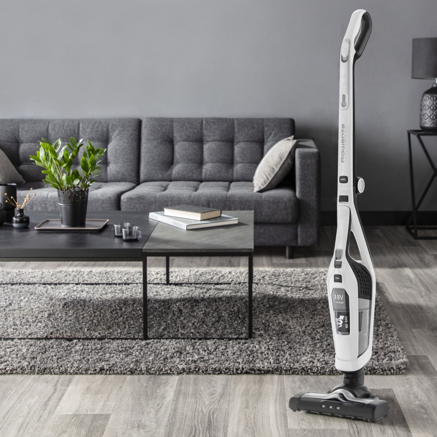 Rowenta - Štapni usisivač DUAL FORCE 2 u 1, 100 W / 18 V, 2500 mAh, bela