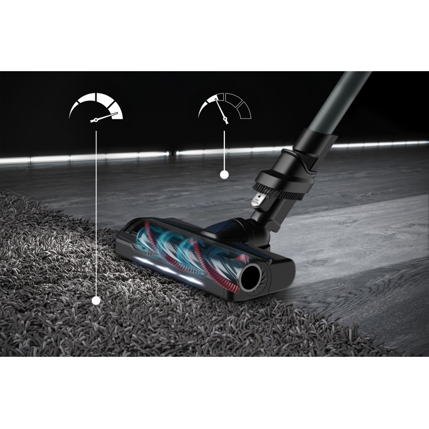 Rowenta - Štapni usisivač sa mopom X-FORCE FLEX ANIMAL AQUA AUTO 4 u 1 250W/25,2V 2500 mAh crna/plava