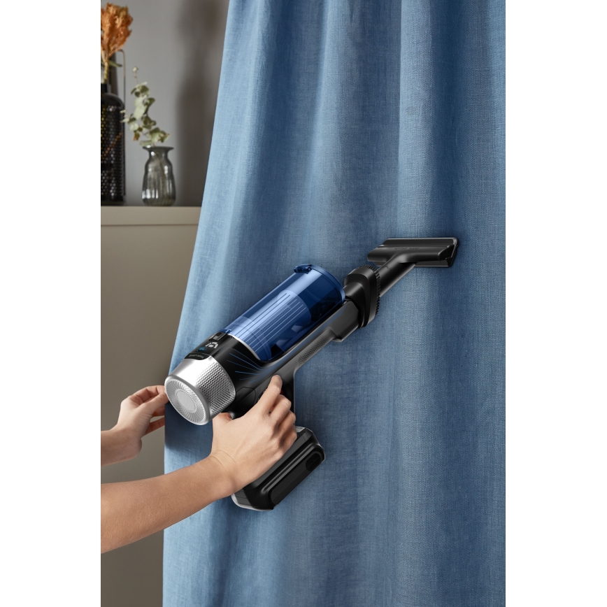 Rowenta - Štapni usisivač sa mopom X-FORCE FLEX ANIMAL AQUA AUTO 4 u 1 250W/25,2V 2500 mAh crna/plava
