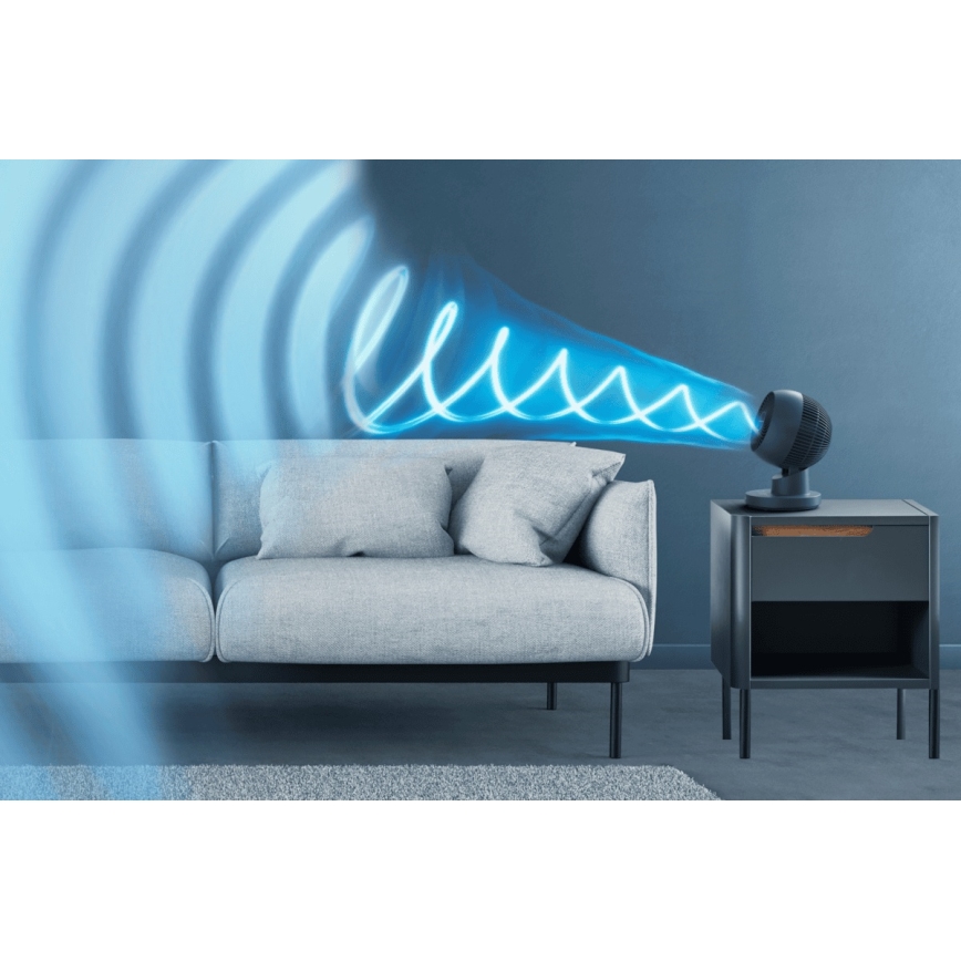 Rowenta - Stoni ventilator TURBO SWIFT COMPACT 230V plave boje + daljinski upravljač