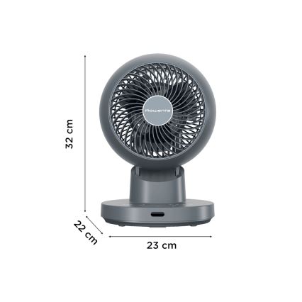 Rowenta - Stoni ventilator TURBO SWIFT COMPACT 230V plave boje + daljinski upravljač