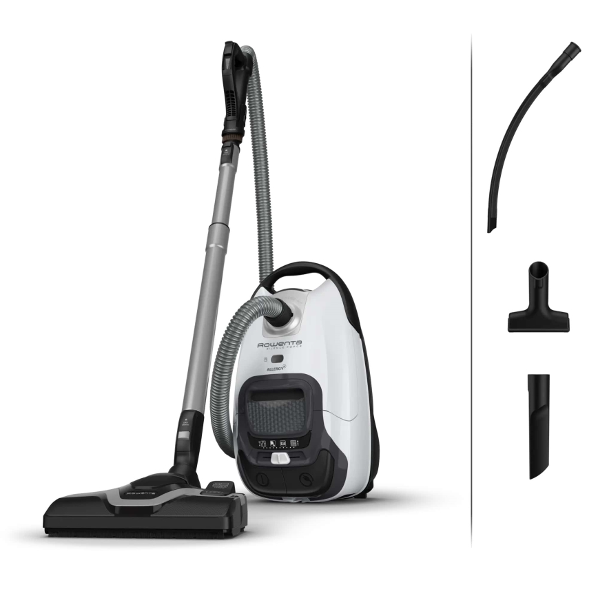 Rowenta - Usisavač sa kesom SILENCE FORCE ALLERGY+ 4,5l 400W/230V crna/bela