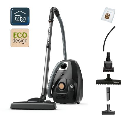 Rowenta - usisivač sa vrećom GREEN FORCE EFFITECH ECO TOTAL CLEAN 400W/230V crne boje