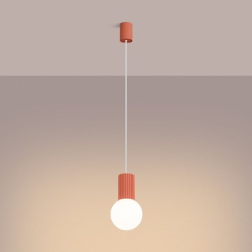 Ružičast luster HALO na sajli 1xG9/8W/230V, prečnik 12 cm