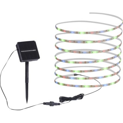 JUST LIGHT. 19971-18 - LED RGB solarna traka TEANIA LED/3,7V 5 m 1200 mAh IP44 crna