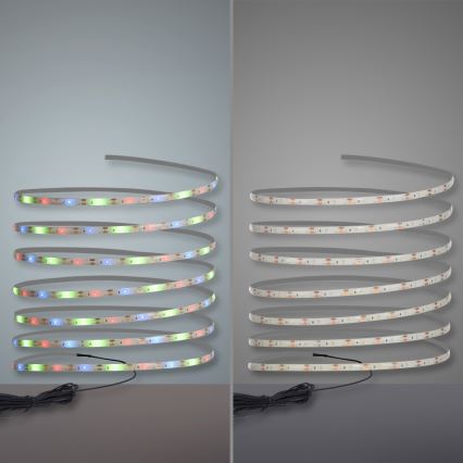 JUST LIGHT. 19971-18 - LED RGB solarna traka TEANIA LED/3,7V 5 m 1200 mAh IP44 crna
