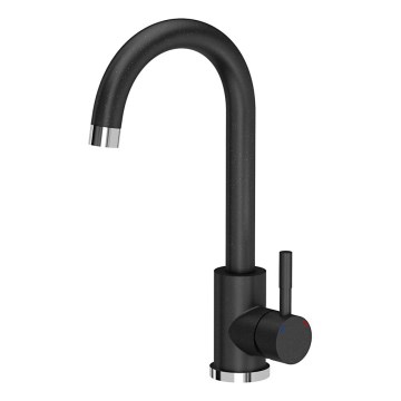 Samona - Kuhinjska slavina za sudoperu 32 cm granit/crna