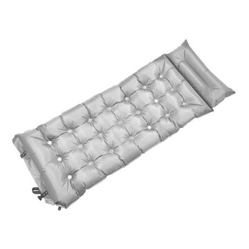 Samonaduvavajuća karimatka sa ugrađenim jastukom 180x66 cm siva