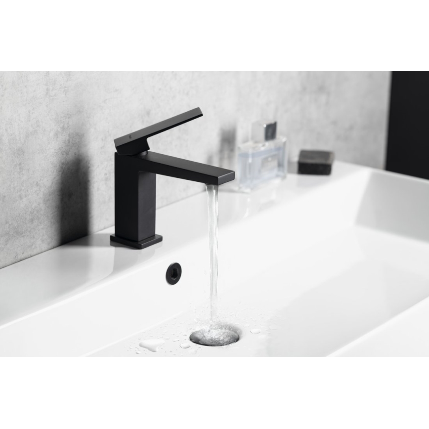 Sapho - Baterija za umivaonik LATUS 14 cm mat crna