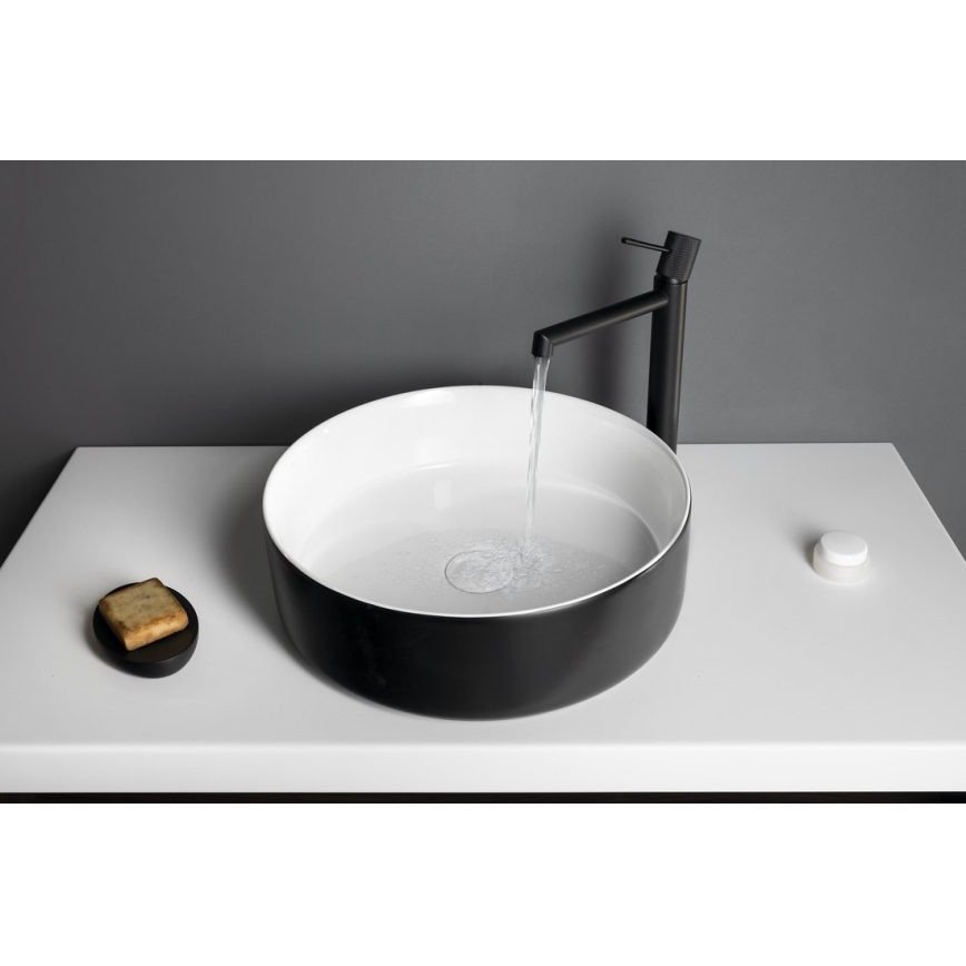 Sapho - Baterija za umivaonik SOLARIS, 32 cm, mat crna