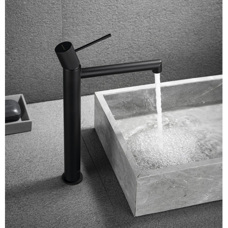 Sapho - Baterija za umivaonik SOLARIS, 32 cm, mat crna