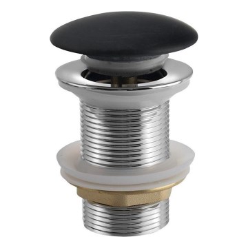 Sapho - Click-Clack sliv za lavabo BLOK, prečnik 6,7 cm, marquin/mat crna