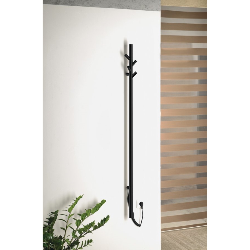 Sapho - Električni sušač peškira PASADOR 30W 150x15 cm mat crna