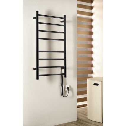 Sapho - Električni sušač peškira REDONDO 75W/230V 50x90 cm mat crna