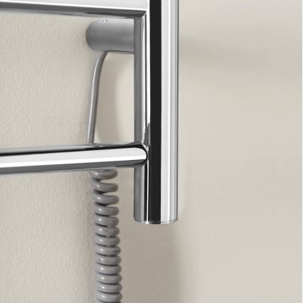 Sapho - Električni sušač peškira REDONDO 75W 90x50 cm, sjajni hrom, okrugli