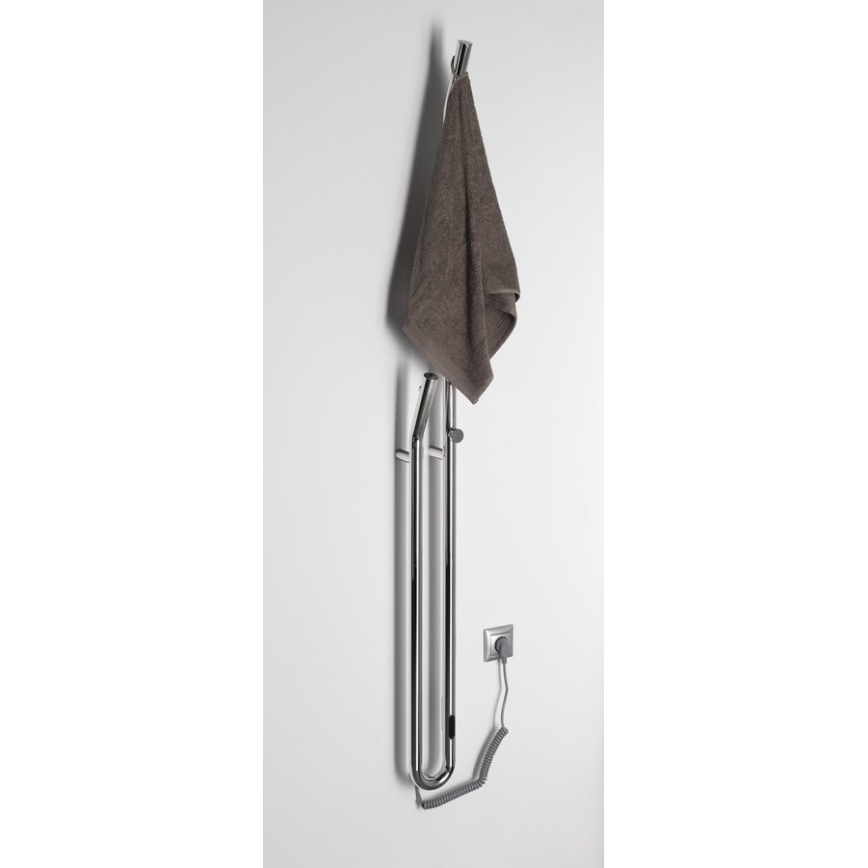 Sapho - Električni sušač peškira sa tajmerom DUOPASSO 45W 170x12 cm sjajni hrom