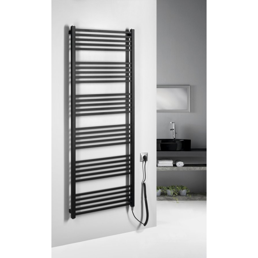 Sapho - Električni sušač za peškire METRO-E 800W 162x60 cm mat crna