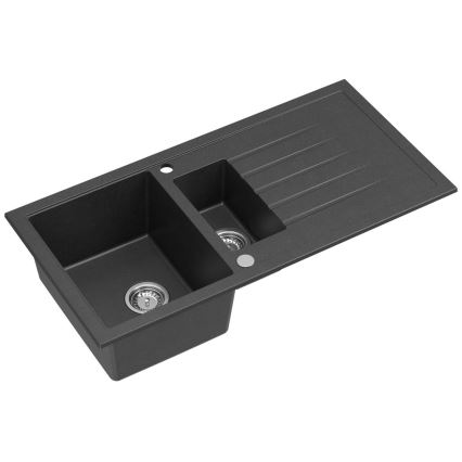 Sapho - Kuhinjski sudoper 100x50 cm granit/crna