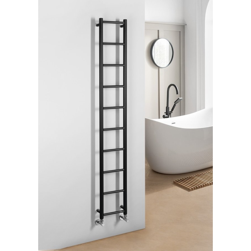 Sapho - Kupaonski radijator DINA 168x25 cm, mat crne boje