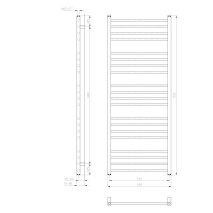 Sapho - Kupatilski radijator METRO 60x151x60 cm beli