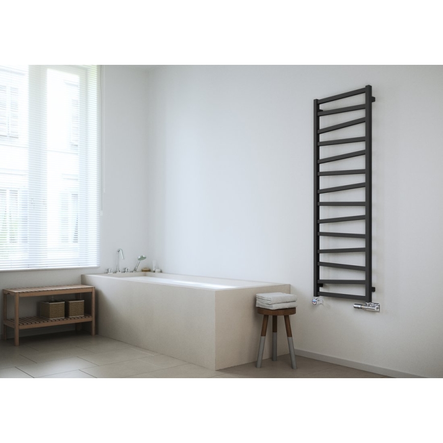 Sapho - Kupatilski radijator ZIG 406W/230V 50x110 cm antracit