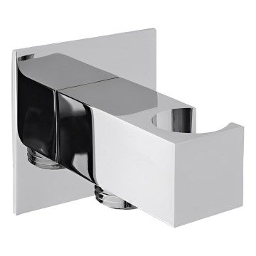 Sapho - Kvadratni držač za tuš sa priključkom, fiksni/sjajni hrom