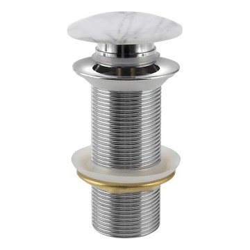Sapho - Odliv za umivaonik BLOK prečnik 6,6 cm carrata/bela