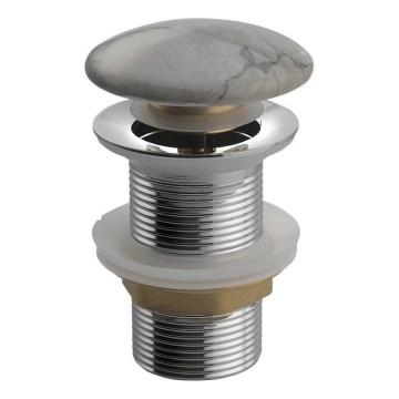 Sapho - Odliv za umivaonik Click-Clack DALMA, prečnik 6,7 cm, siva