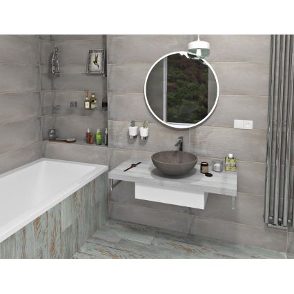 Sapho - Ploča za umivaonik AVICE 150x49,5 cm siva/cement
