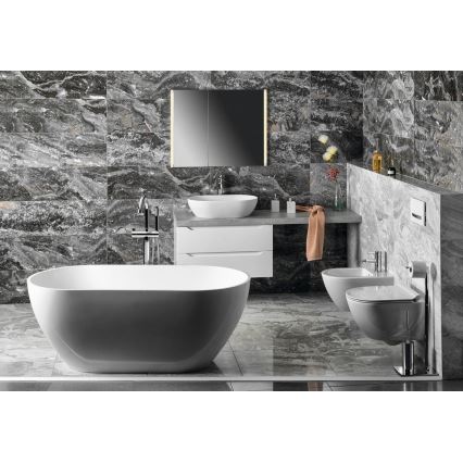 Sapho - Ploča za umivaonik AVICE 150x49,5 cm siva/cement
