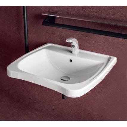 Sapho - Pristupačan viseći umivaonik DISABLED 60x55 cm keramika/bela
