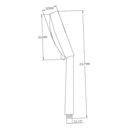 Sapho - Ručni tuš sjajni hrom