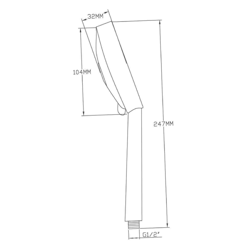 Sapho - Ručni tuš sjajni hrom