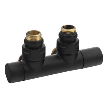 Sapho - Set priključnih ventila za centralno priključenje TWIN mat crna