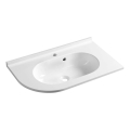Sapho - Ugaoni ugradni umivaonik PULSE 75x43 cm mermer/bela