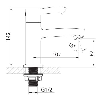 Sapho - Umivaonička baterija SMALL 14 cm, sjajni hrom